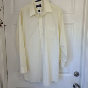 (1154) Stafford Men's Performance Super Shirt, Size: 17 Neck, Color: Yellow